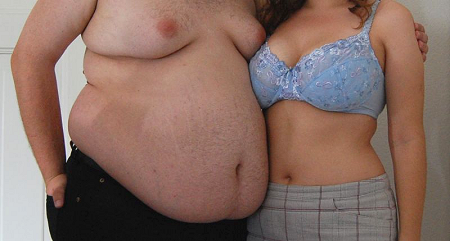 fette Männer - schlanke Frauen.
